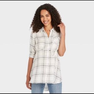 Isabel & Ingrid Plaid Maternity Top
